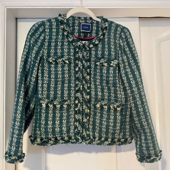 J. Crew Women's green Tweed Blazer - Picture 4 of 8
